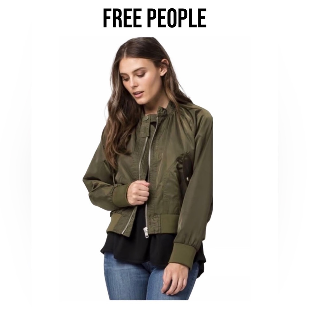 FREE PEOPLE Midnight Bomber Jacket